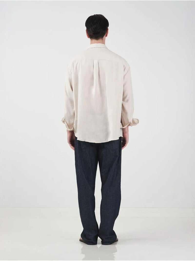 Chemise à manches longues oversize pour homme giesto Beige argile - Kiabi