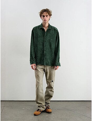 Chemise à manches longues oversize texturée giesto