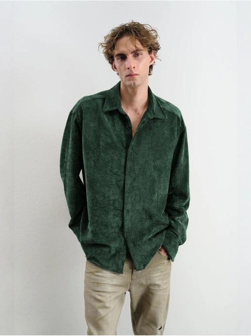 Chemise à manches longues oversize texturée giesto - Kiabi