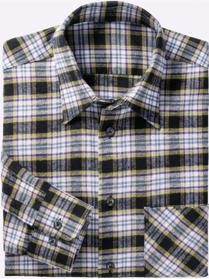 Chemise à manches longues poche poitrine - taille standard - witt Violet - Kiabi