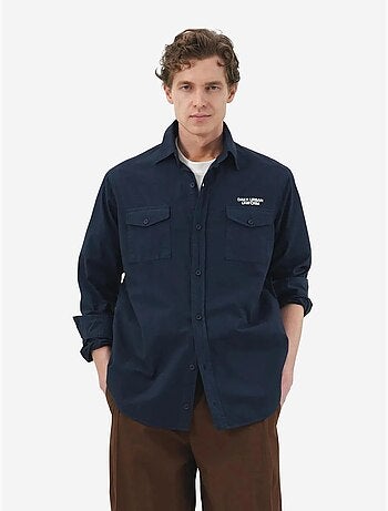 Chemise à manches longues pour homme , coupe classique, avec poche giesto