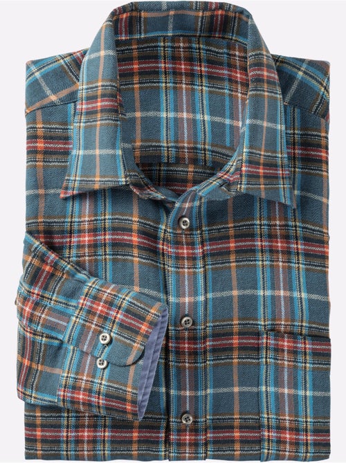 Chemise à manches longues qualité flanelle - taille standard - witt - Kiabi Chemise à manches longues qualité flanelle - taille standard - witt - Kiabi