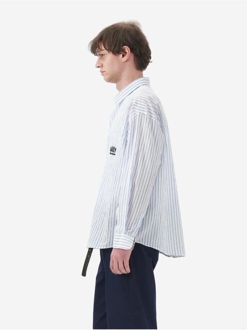 Chemise à manches longues rayée avec broderie giesto - Kiabi