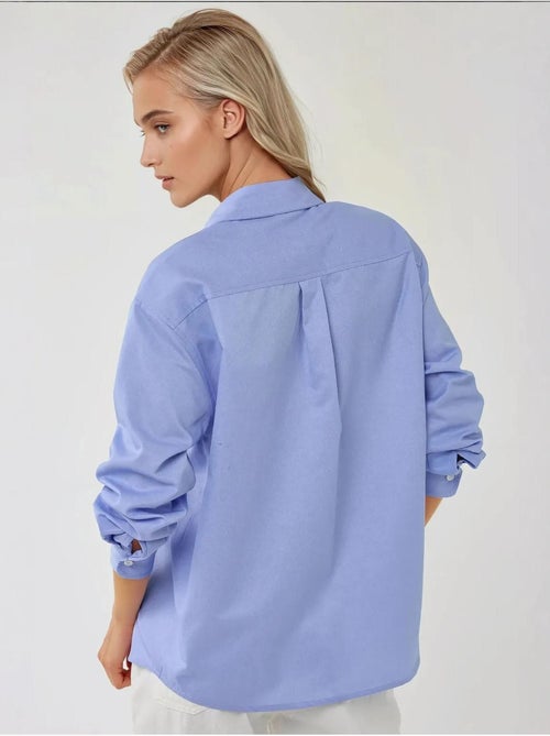 Chemise à manches longues texturée coupe classique, toucher lin - Kiabi Chemise à manches longues texturée coupe classique, toucher lin - Kiabi