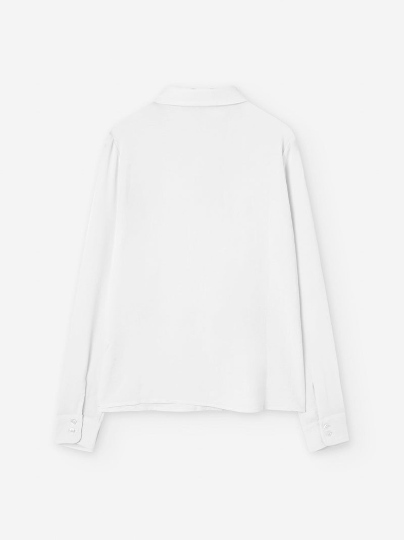 Chemise à Manches Longues Unie Blanc - Kiabi