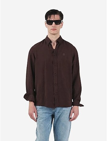 Chemise à manches longues unie coupe classique giesto