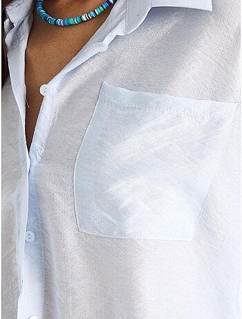 Chemise à manches mi-longues et poche unique lucci