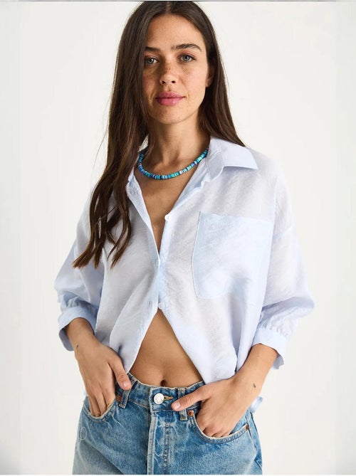 Chemise à manches mi-longues et poche unique lucci - Kiabi