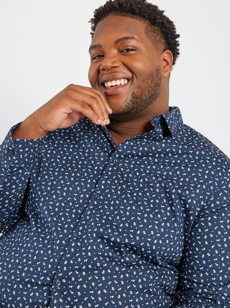 Chemise à motif Bleu - Kiabi