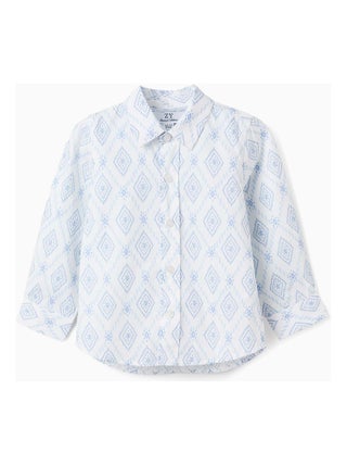 Chemise à Motif en Coton