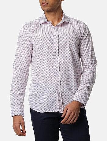 Chemise à motif manches longues
