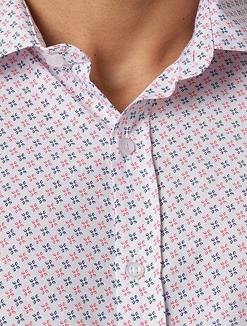 Chemise à motif manches longues