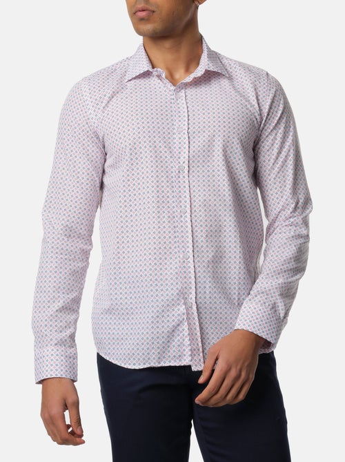 Chemise à motif manches longues - Kiabi
