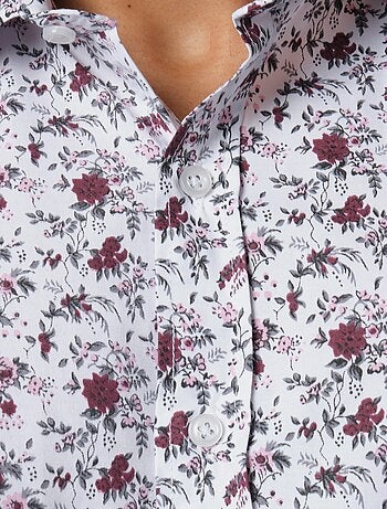Chemise à motif manches longues