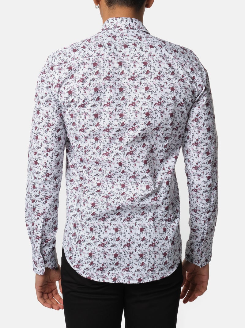 Chemise à motif manches longues Blanc Rouge - Kiabi