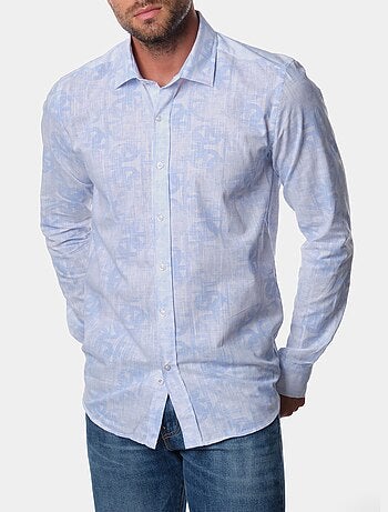 Chemise à motif manches longues