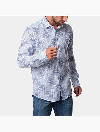 Chemise à motif manches longues
