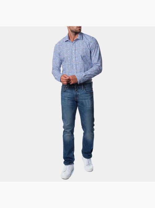 Chemise à motif manches longues - Kiabi