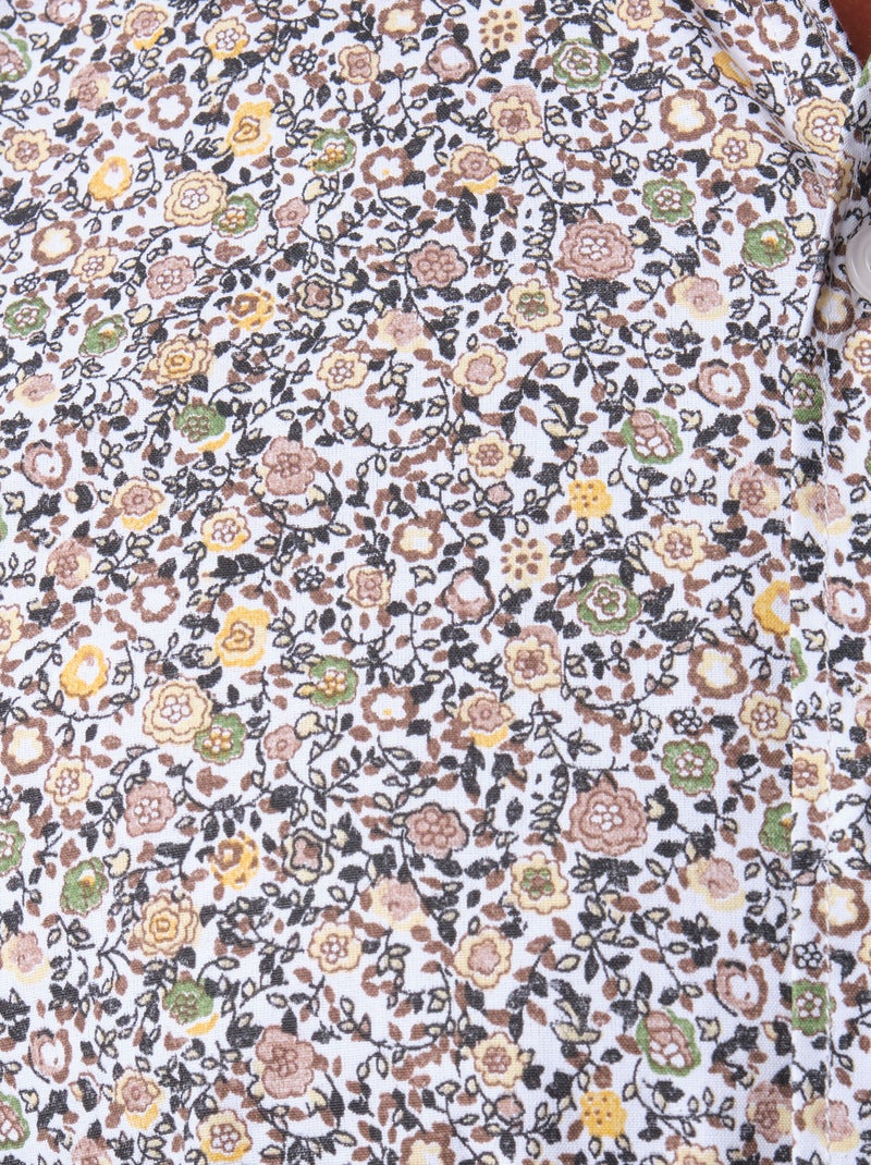 Chemise à motif manches longues Bleu Jaune - Kiabi