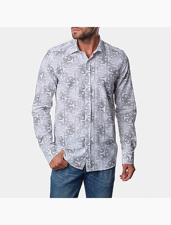 Chemise à motif manches longues