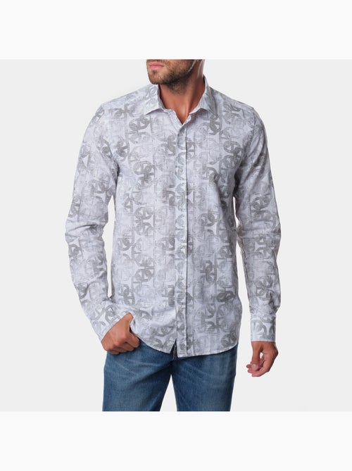 Chemise à motif manches longues - Kiabi