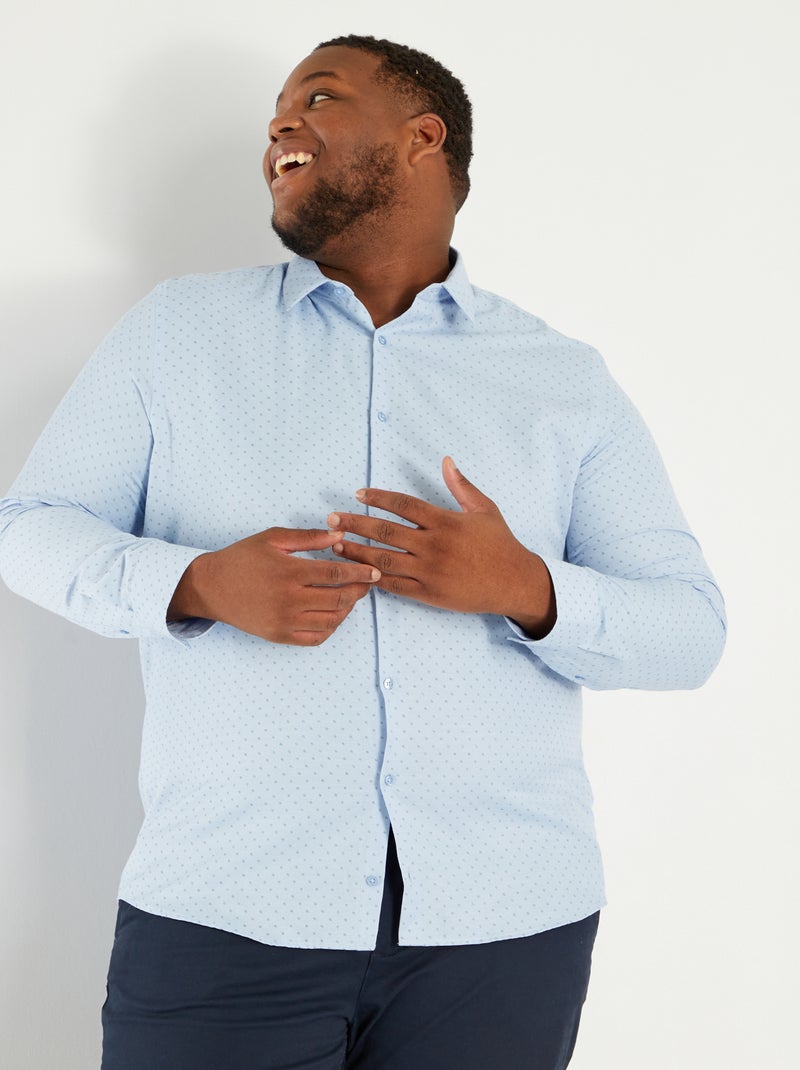 Chemise à motifs Bleu - Kiabi