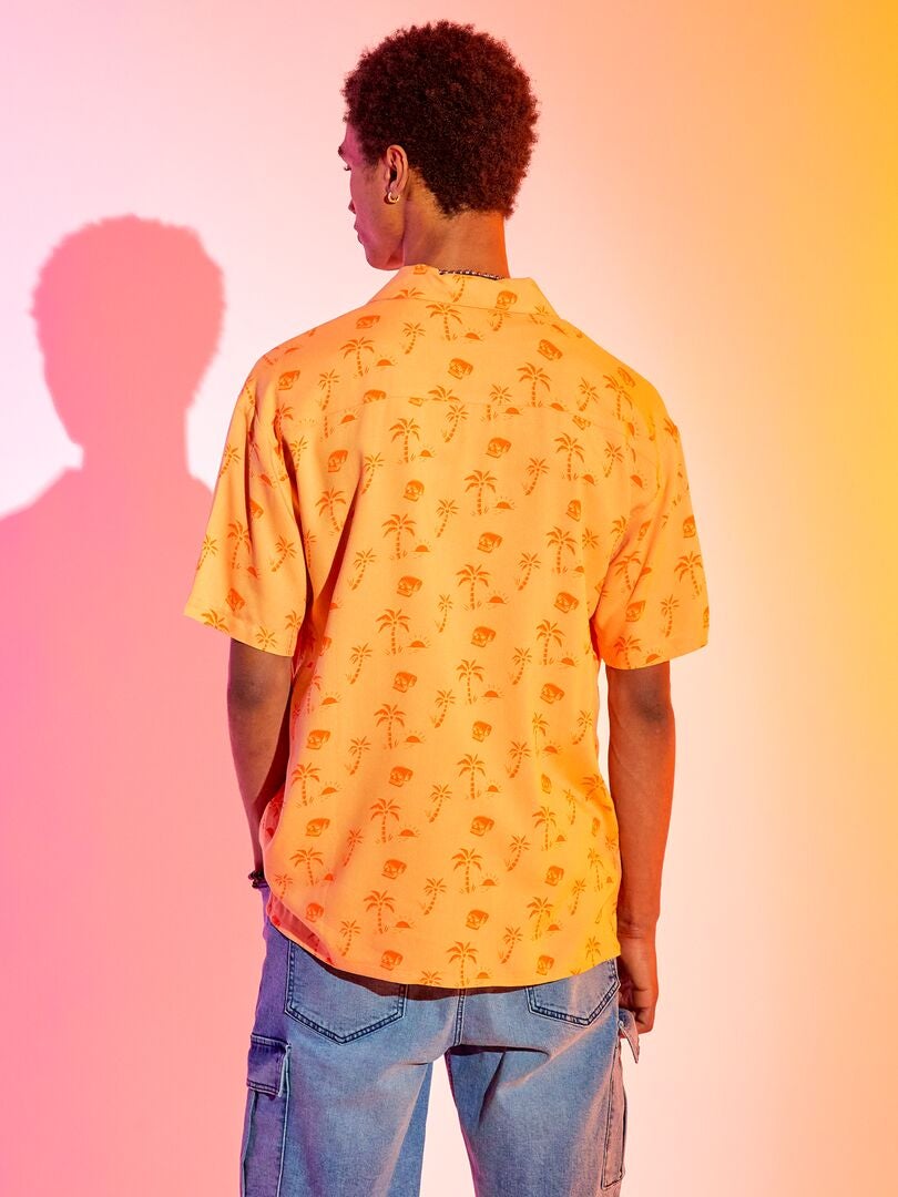 Chemise à motifs fluide et légère Orange - Kiabi