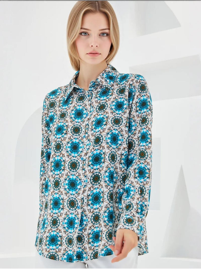 Chemise à motifs graphiques bdart Bleu ciel - Kiabi
