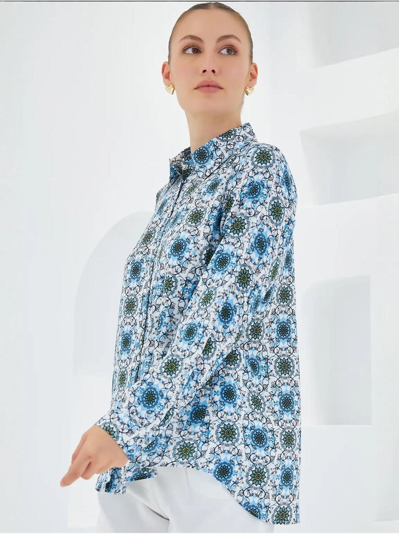 Chemise à motifs graphiques bdart Bleu clair - Kiabi
