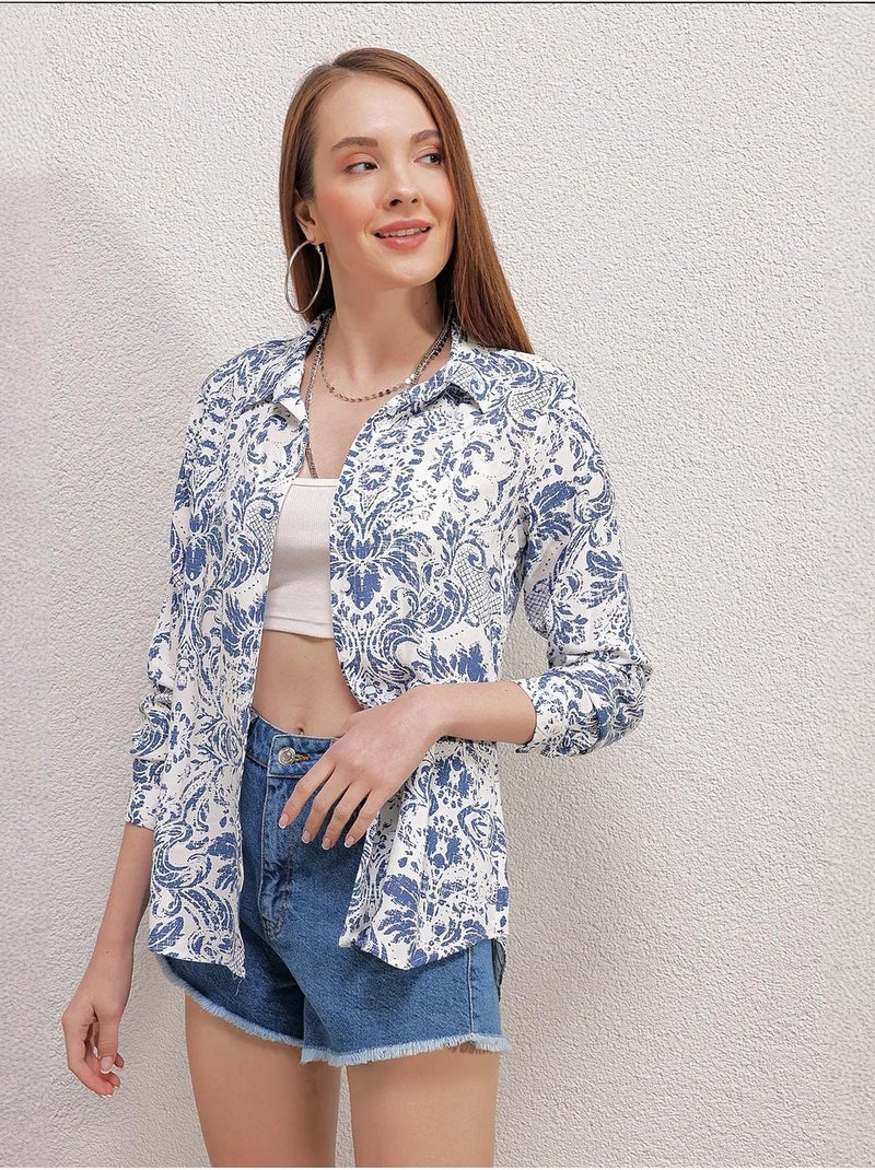 Chemise à motifs graphiques bdart Bleu pastel - Kiabi