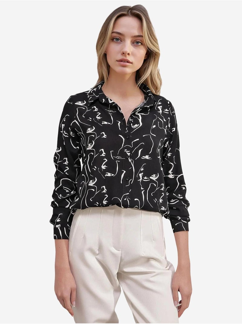 Chemise à motifs graphiques bdart Noir - Kiabi