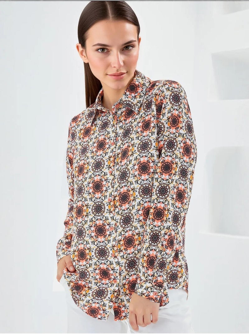 Chemise à motifs graphiques bdart Orange - Kiabi