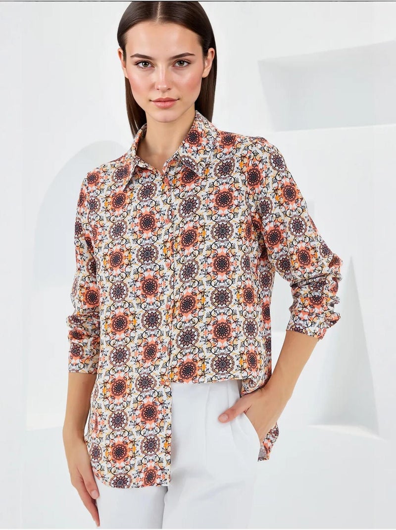 Chemise à motifs graphiques bdart Orange - Kiabi