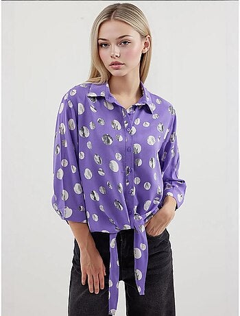 Chemise à motifs nouée devant bdart