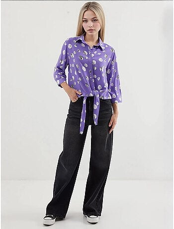Chemise à motifs nouée devant bdart