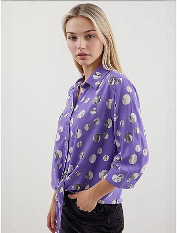 Chemise à motifs nouée devant bdart