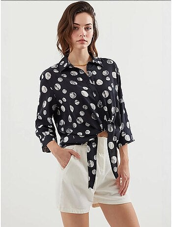Chemise à motifs nouée devant bdart