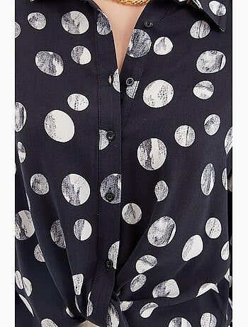 Chemise à motifs nouée devant bdart