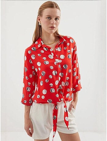Chemise à motifs nouée devant bdart