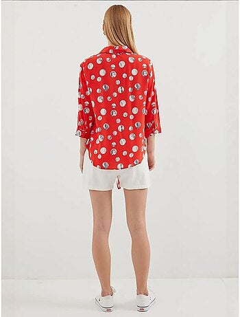 Chemise à motifs nouée devant bdart