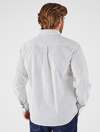 Chemise à motifs popeline pur coton - Damart