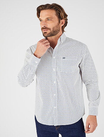 Chemise à motifs popeline pur coton - Damart