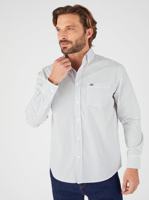 Chemise à motifs popeline pur coton - Damart - Kiabi