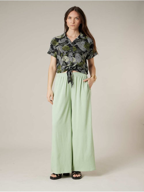 Chemise à nouer femme imprimé tropical 'Deeluxe' - Kiabi