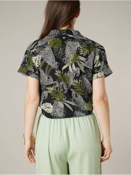 Chemise à nouer femme imprimé tropical 'Deeluxe' - Kiabi