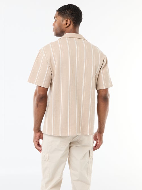 Chemise à rayures à manches courtes - Kiabi