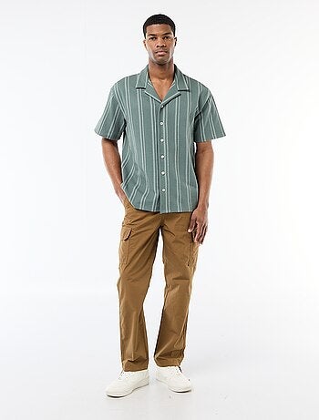 Chemise à rayures à manches courtes
