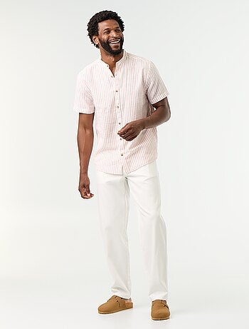 Chemise à rayures à manches courtes