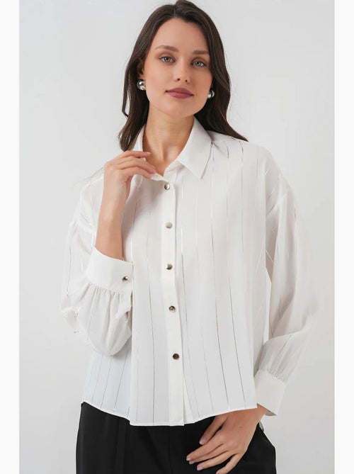 Chemise à rayures argentées bdart - Kiabi Chemise à rayures argentées bdart - Kiabi