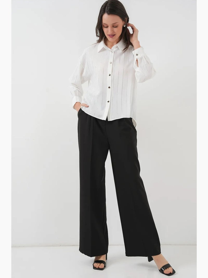 Chemise à rayures argentées bdart Crème - Kiabi